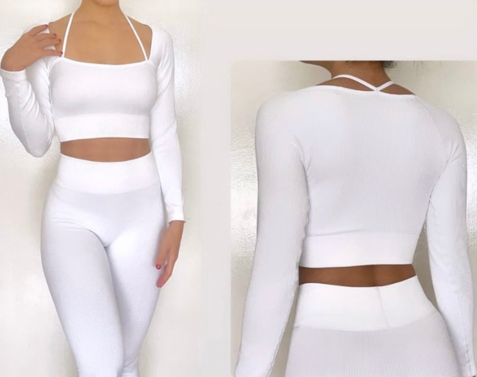 Long Sleeve white set