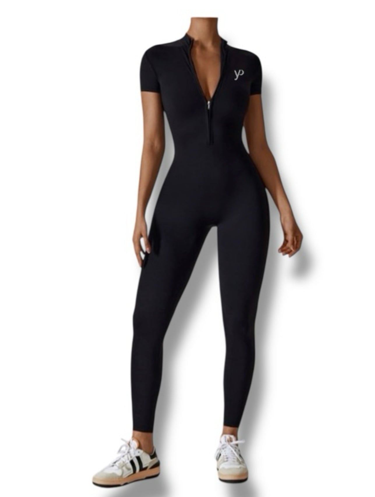 Zipper jumpsuit black